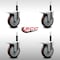 Service Caster 5'' SS Maroon Poly Swivel 3/4'' Expanding Stem Caster Set Total Lock Brake, 4PK SCC-SSEXTTL20S514-PPUB-MRN-34-4 - alternate 3